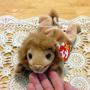 Ty Beanie Baby Roary - 1996 vintage Beanie Original Baby, no stamp on tush tag